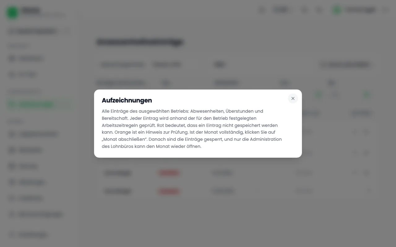 Hilfe in der Anwendung