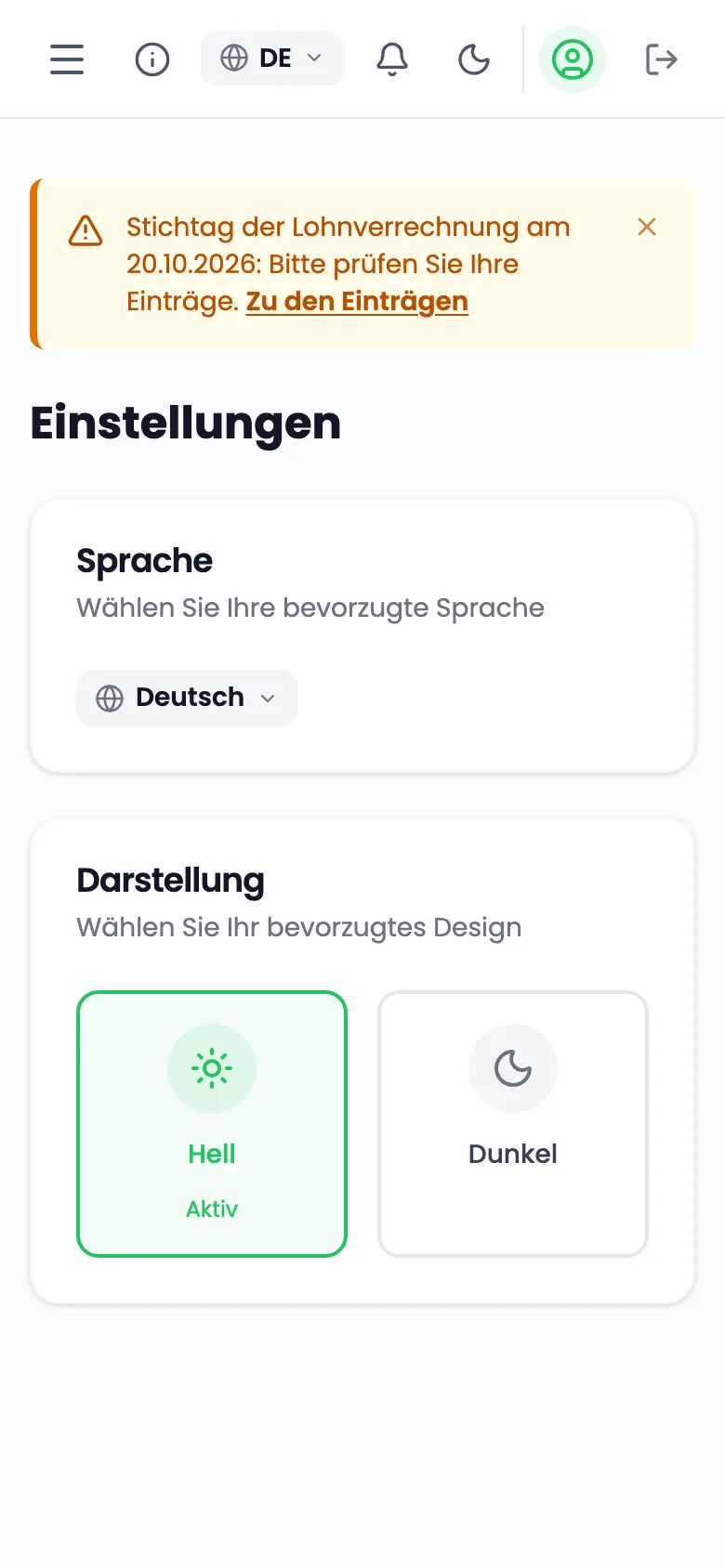 Einstellungen